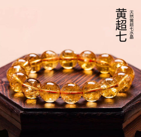 12mm天然黄超七富の晶