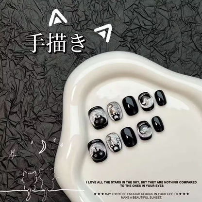 ガラスの玉の猫の目純粋な手作りの甘いクールなかわいい猫の甲を着用し