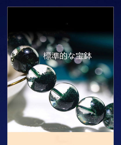 天然緑幽霊水晶手串