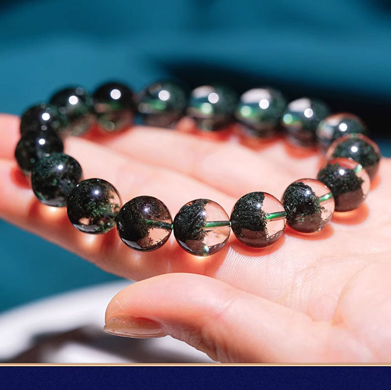 天然ブラジル緑の幽霊の宝盆の手串