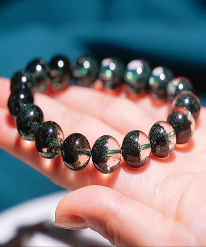 天然緑幽霊水晶手串