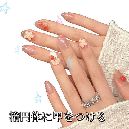 イチゴのポッポッ立体の手でイチゴの色絵春夏純粋な手で優しく優雅な楕円を着用し