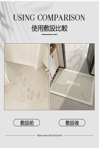 シンプルな玄関用ラバーマット 入り口で滑りにくく、ほこりを取り除き、耐磨耗性があり、玄関で汚れにくく、泥を落とし、裁断可能なフットマット