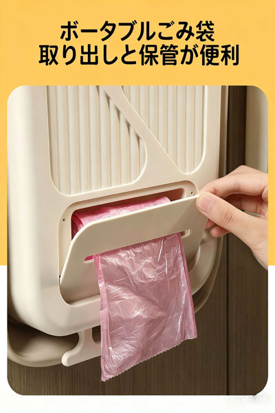 家庭用折りたたみごみ箱 キッチンの戸棚ドアに掛ける式ごみ箱 クリエイティブな分類付き厚手のごみ籠