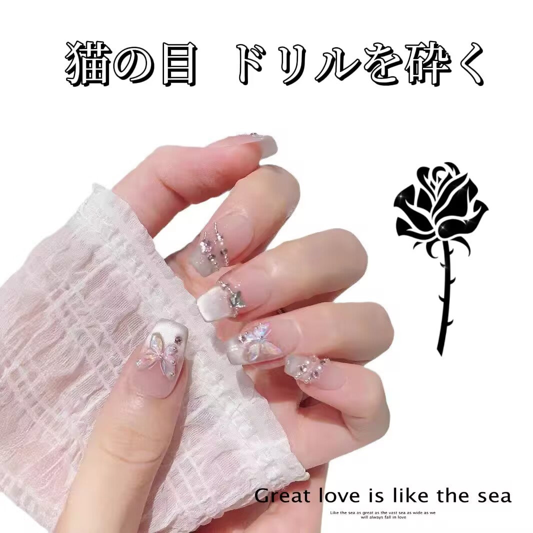 鏡月蝶の砕いたダイヤの装飾の猫の目フランス式の軽くて上品な知性の台形の身を着け