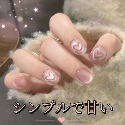 心働の信号の光治療のピンクのきらめく猫の目シンプルな純粋な色のかわいい独特の短い台形の甲を着け