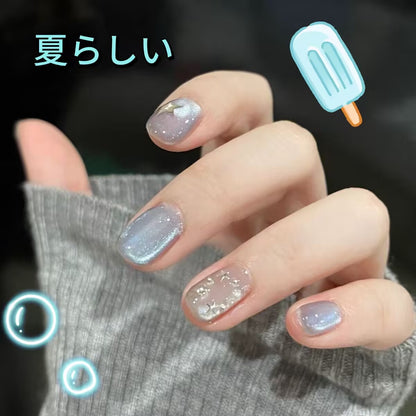 透き通った海の気質猫の目の爆閃高級な神秘感顕白夏サイダーのようにさわやかな短い方円を身に着け