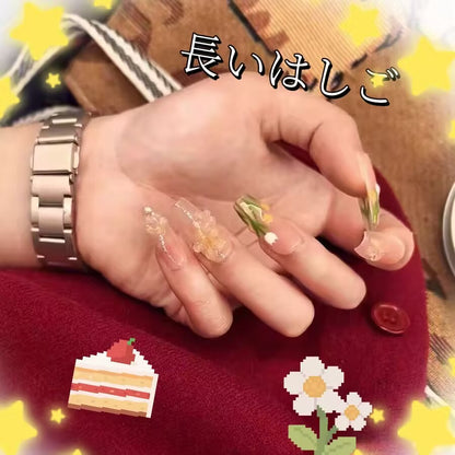 春のチューリップの優しく優雅な立体手描き長いはしごを作り