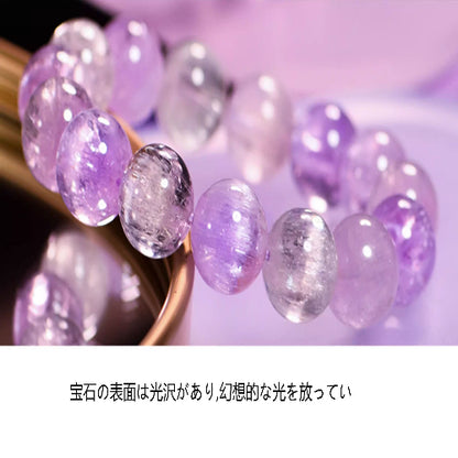 9mm水波紋紫リチウム雲母高級クリスタル