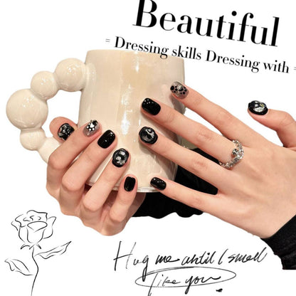 黒猫森のガラス玉猫目純手制甘いクールなかわいい猫甲を着用し