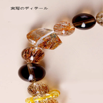 天然茶晶 クリスタル ブラック髪晶手串