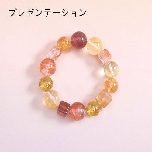 天然水晶  黄水晶手串