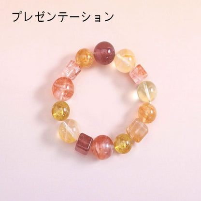 天然水晶  黄水晶手串