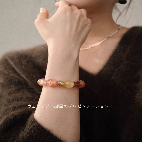 天然水晶  黄水晶手串