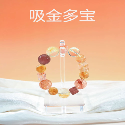 天然水晶  黄水晶手串