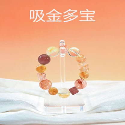 天然水晶  黄水晶手串