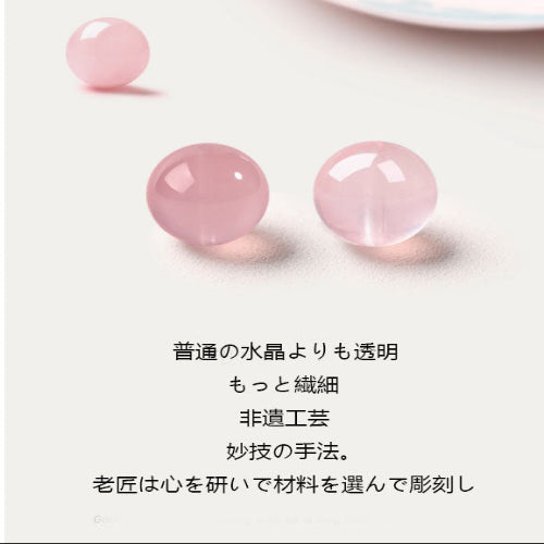 天然桃の花の粉の水晶の手串の粉の晶の高級なシンプル