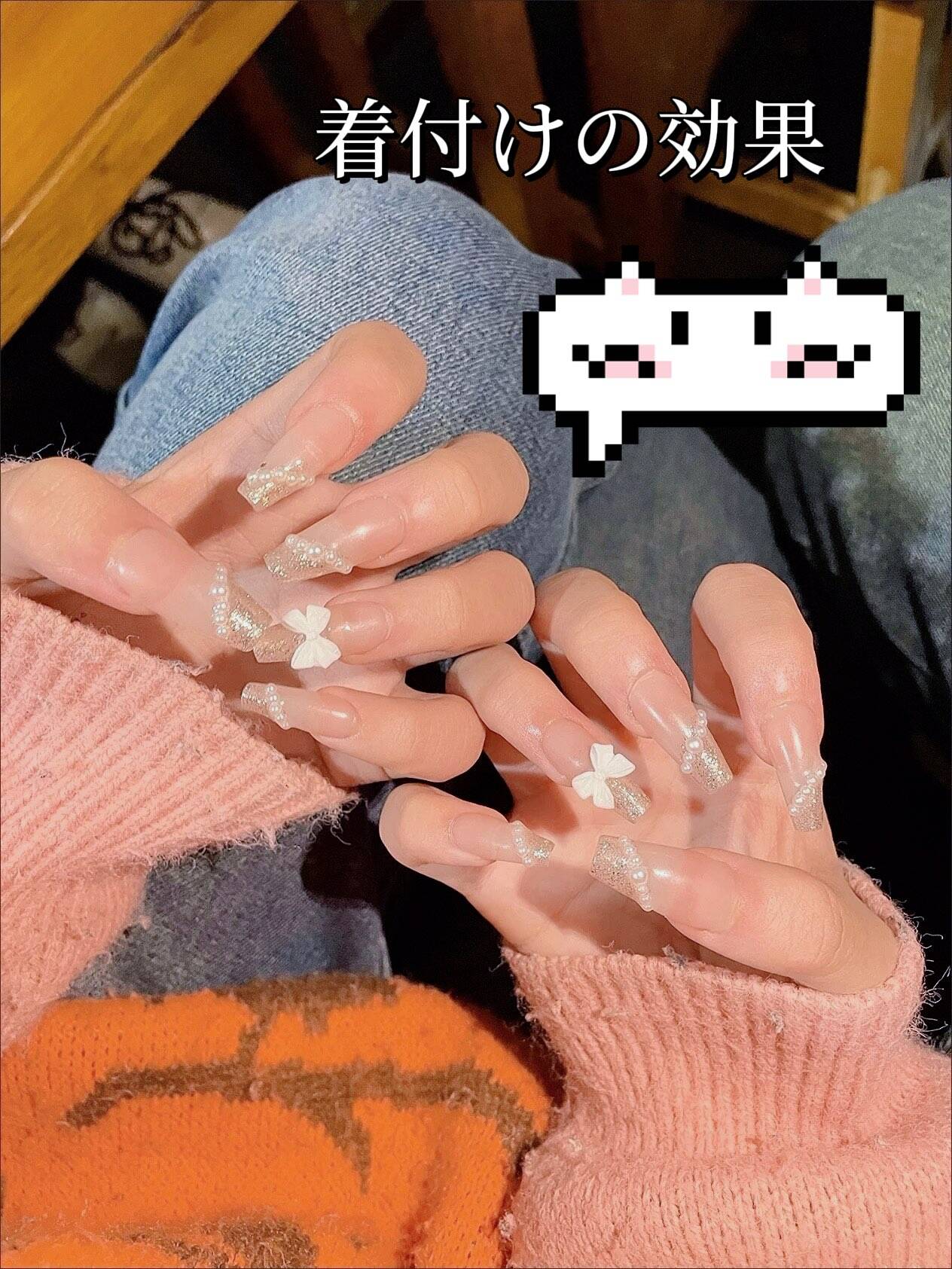 夏の小清新な気質の優しいリボン真珠の装飾きらきら光るダイヤの台形の甲を身に着け