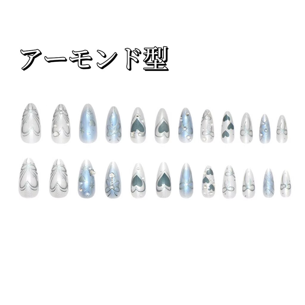 海洋の心の清冷感夢幻の立体珠光爆閃ダイヤモンド純粋な手の設計の新しいアーモンド型の甲を着け