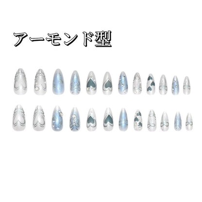 海洋の心の清冷感夢幻の立体珠光爆閃ダイヤモンド純粋な手の設計の新しいアーモンド型の甲を着け