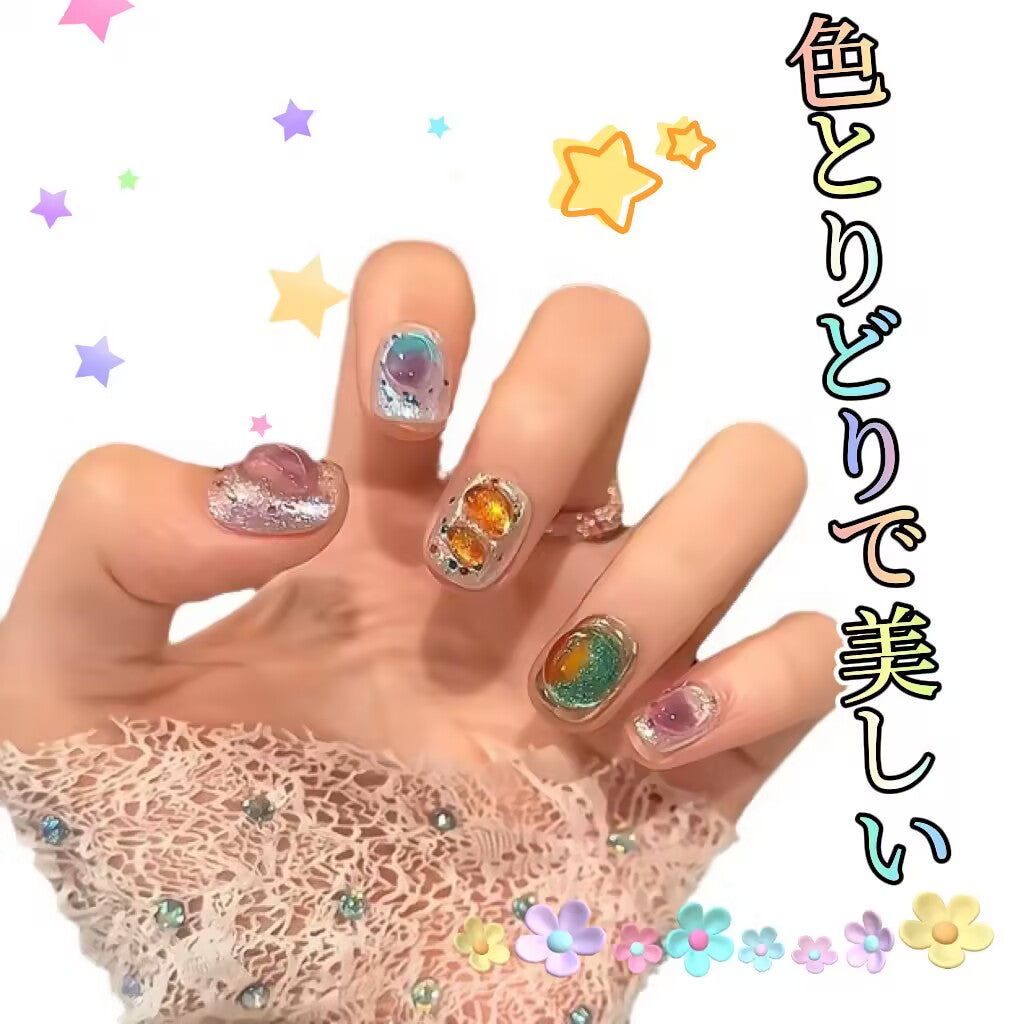 夢幻ドーパミンの漫画のかわいい多彩な泡遊び心遊び心キャンディーの色の短い方円を身に着け