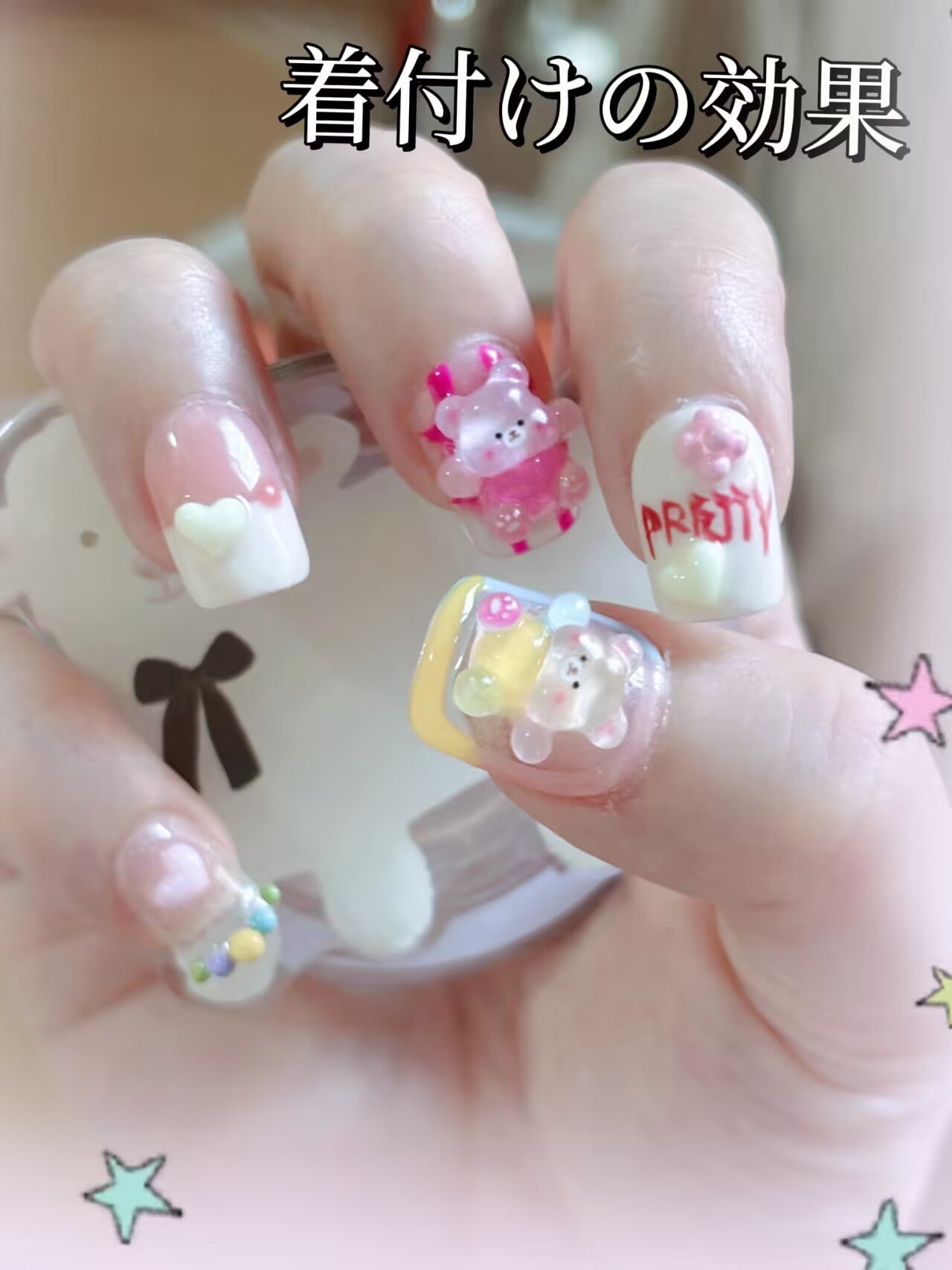 小熊の楽園の高級感のドーパミンの純粋な手作りの立体のアニメの装飾のデザインの独特な短い方の甲をつけ