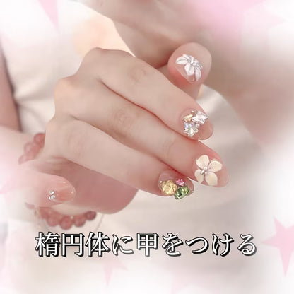 指先生花純手描き氷花猫の目気質高級で清新な感じ甲を着用し