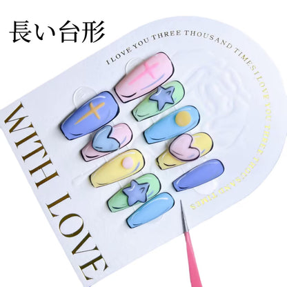 手で描いてドーパミンを握って立体愛の漫画の風格の長い台形の甲を着け