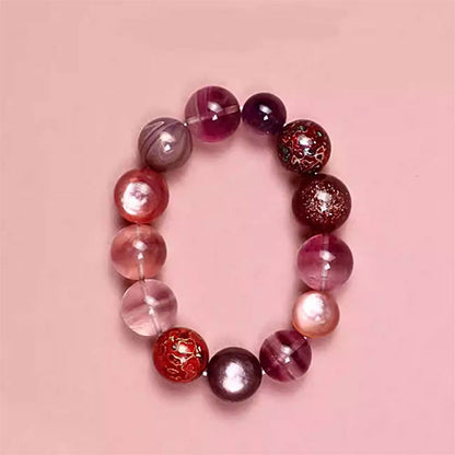 九紫離火天然水晶星光苺晶手串