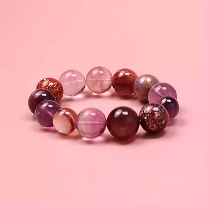 九紫離火天然水晶星光苺晶手串