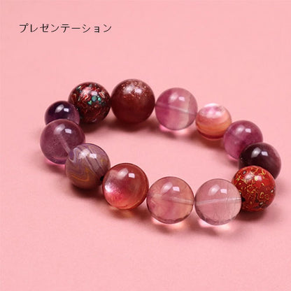 九紫離火天然水晶星光苺晶手串