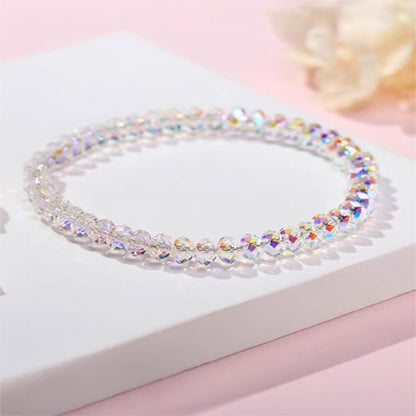 オーストリア白水晶腕輪小金豆細閃精緻天然水晶手串