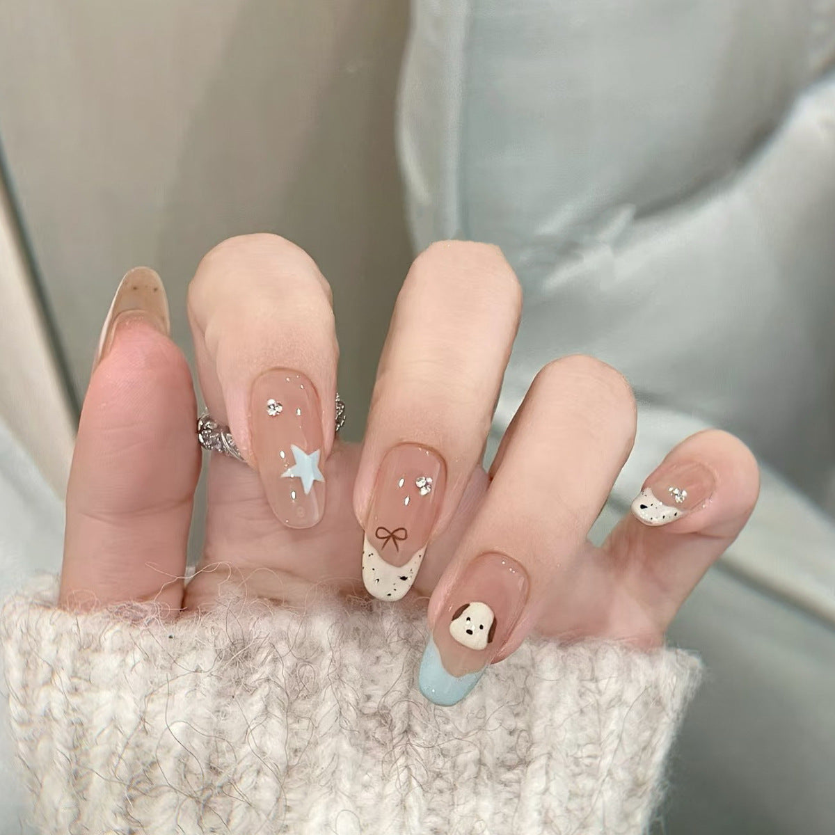 かわいい手描きの犬