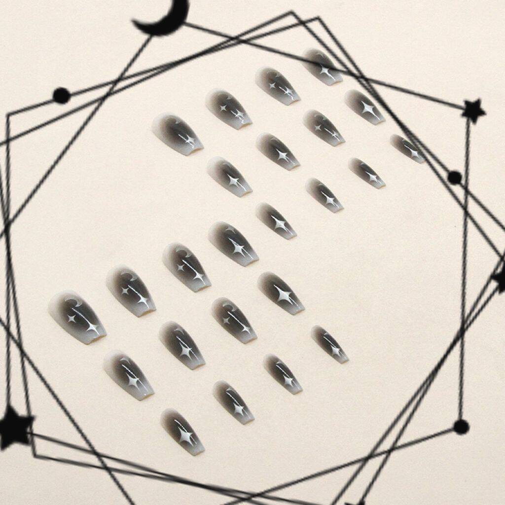 星月系列の暗黒の辣妹は銀色の星辰を染めて甲を着け