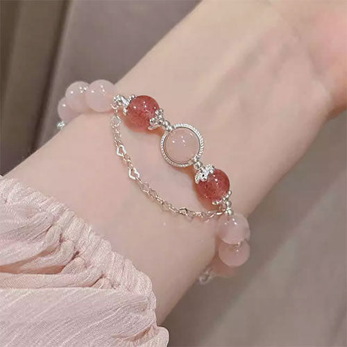 『愛され』天然の粉晶苺晶招桃花