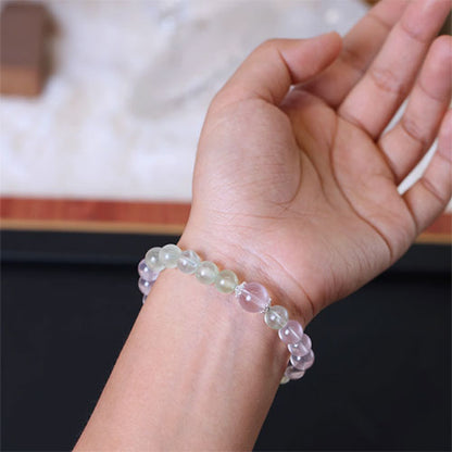 天然ピンククリスタルブレス女性グレープストーンと組み合わせ