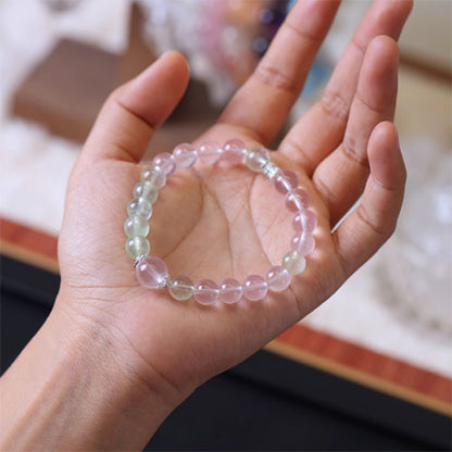 天然ピンククリスタルブレス女性グレープストーンと組み合わせ