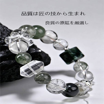 幽霊水晶の手串天然緑竜晶の手串を浄化し天然緑発晶