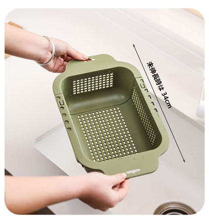 多派 伸縮式水切りバスケット キッチン用野菜洗い籃・洗い盆用 水切りバスケット リビング用フルーツボウル 水槽用ろ過バスケット