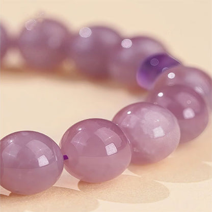 紫雲伽為晩天然ブラジル灰紫水晶沈香美水晶手串