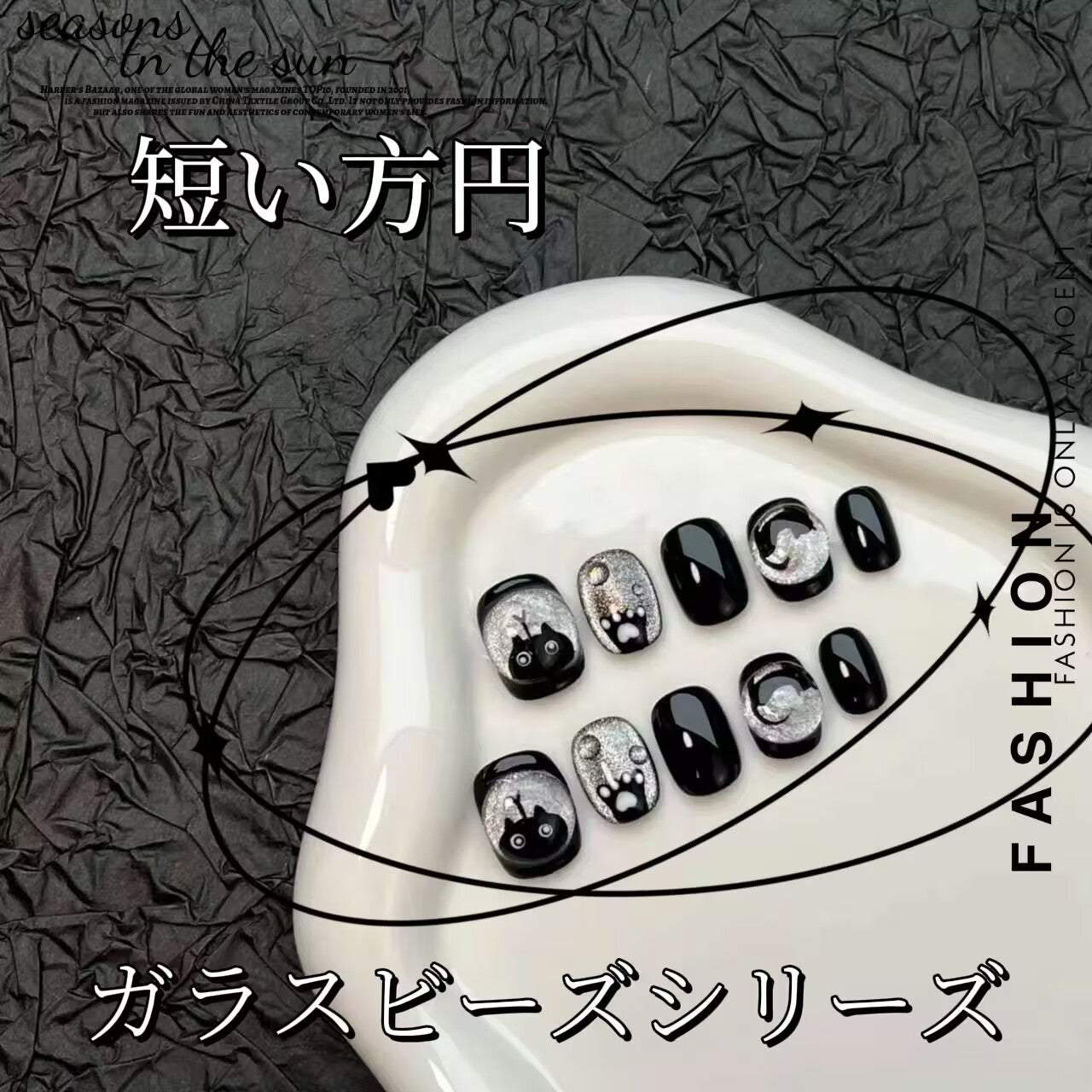 ガラスの玉の猫の目純粋な手作りの甘いクールなかわいい猫の甲を着用し