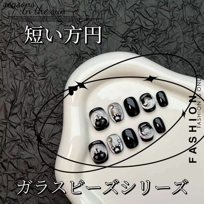 ガラスの玉の猫の目純粋な手作りの甘いクールなかわいい猫の甲を着用し