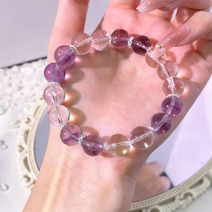 【プルアップ】天然ボリビアのアメジストブレスパープルクリスタルの手串