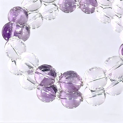 【プルアップ】天然ボリビアのアメジストブレスパープルクリスタルの手串