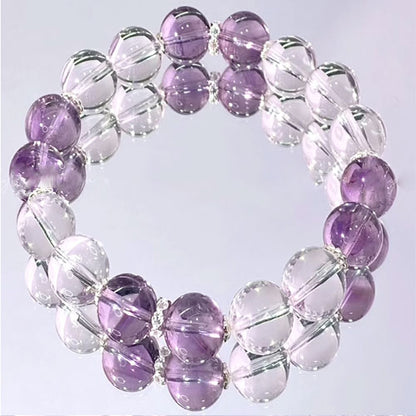 【プルアップ】天然ボリビアのアメジストブレスパープルクリスタルの手串