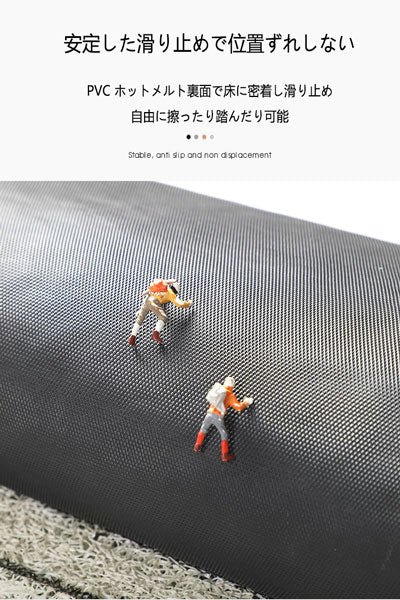 シンプルな玄関用ラバーマット 入り口で滑りにくく、ほこりを取り除き、耐磨耗性があり、玄関で汚れにくく、泥を落とし、裁断可能なフットマット