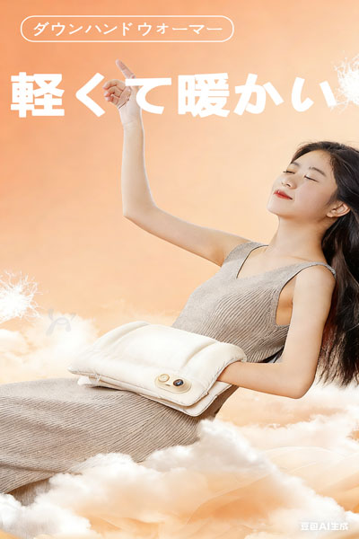 充電式 グラフェンダウンハンドウォーマー 防爆 無水タイプ
