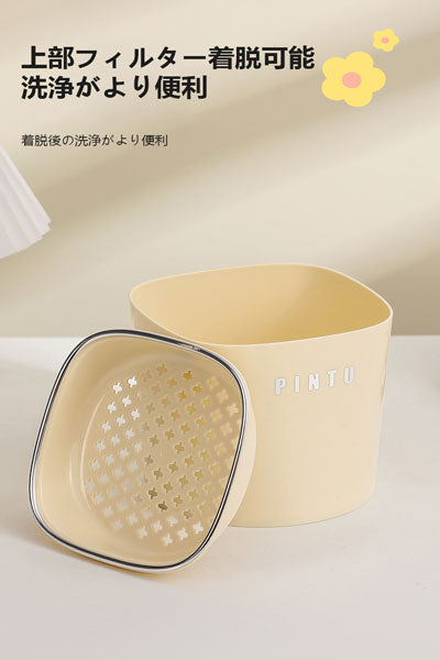 高いデザイン性の卓上ゴミ箱 オフィス用フタなし分別ゴミ容器 ミニサイズリビング紙くず入れ 茶葉水切り桶