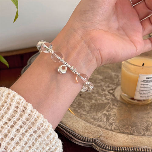 10mm天然の白水晶高級感手串