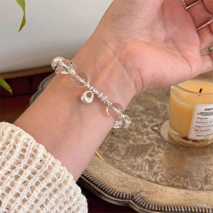 10mm天然の白水晶高級感手串